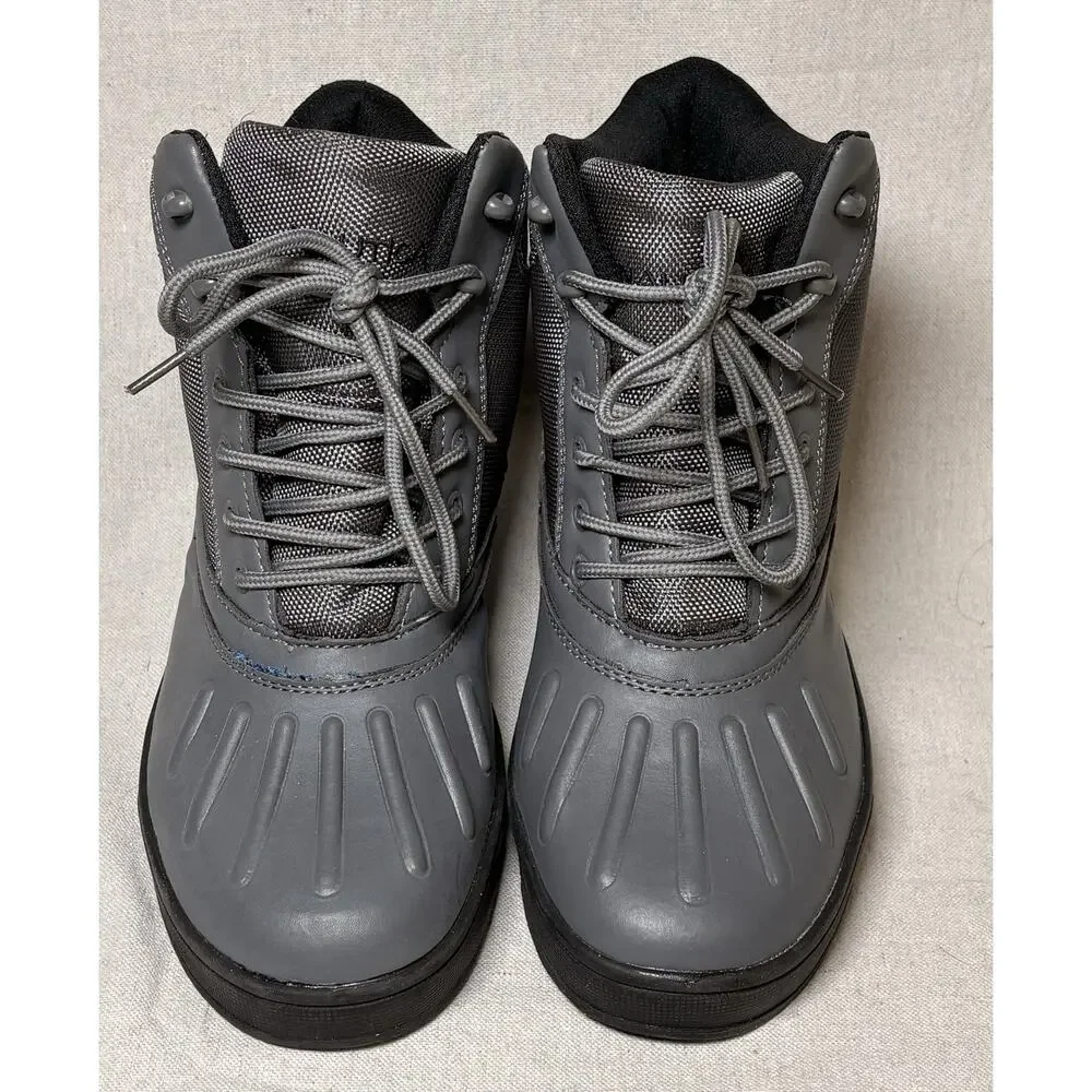 Nautica Duck Boots Mens 10 Gray New Bedford Waterproof Lace Up‎ Snow